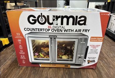 Gourmia XL Digital Countertop Oven with Air Fry, French Door, Stainless, NEW