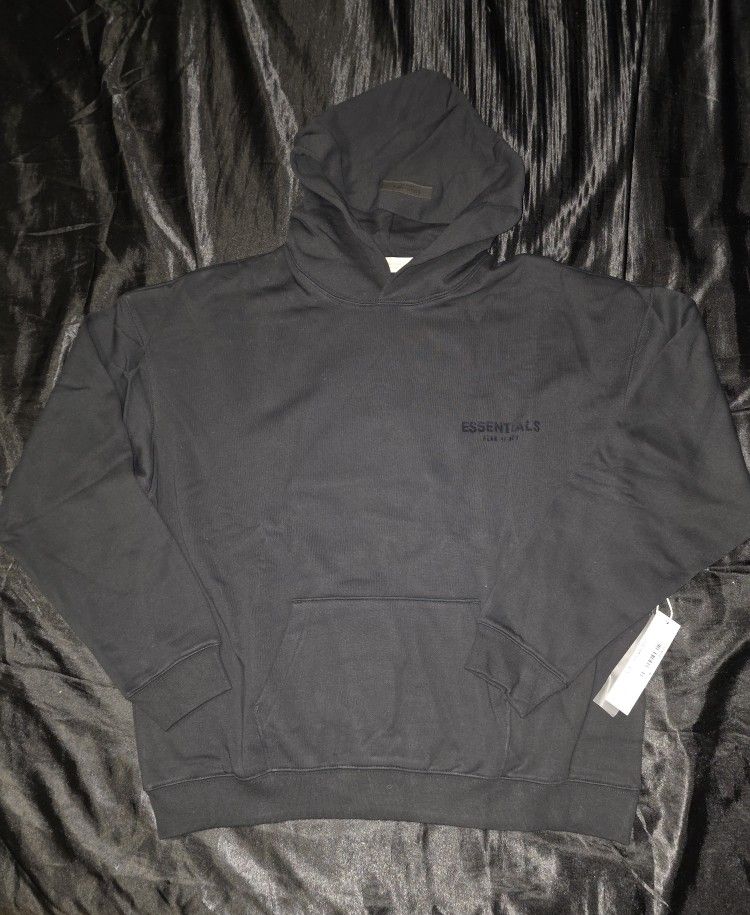 Fear Of God Essentials Hoodie, Black, Sizes S, M, & L