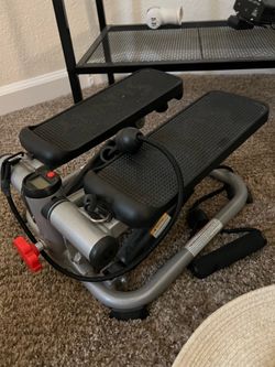 Fitness mini stepper with bands