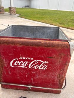 Coca Cola vintage metal cooler