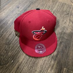 Mitchell & Ness Miami Heat Hardwood Classic FITTED cap hat 7 5/8