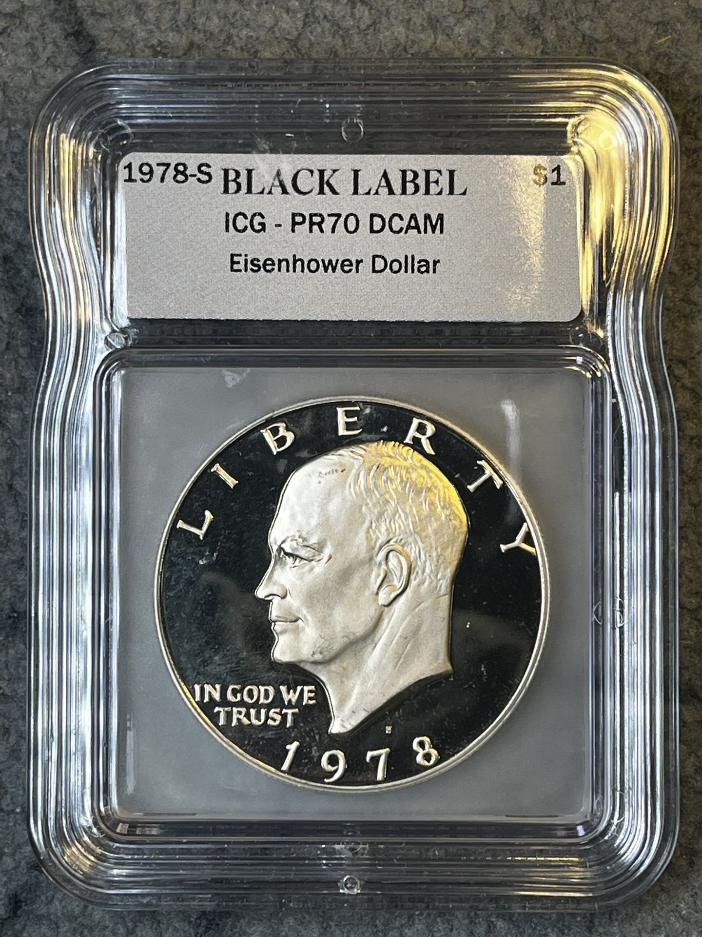 1978 S $1 Black Label PR70DCAM
