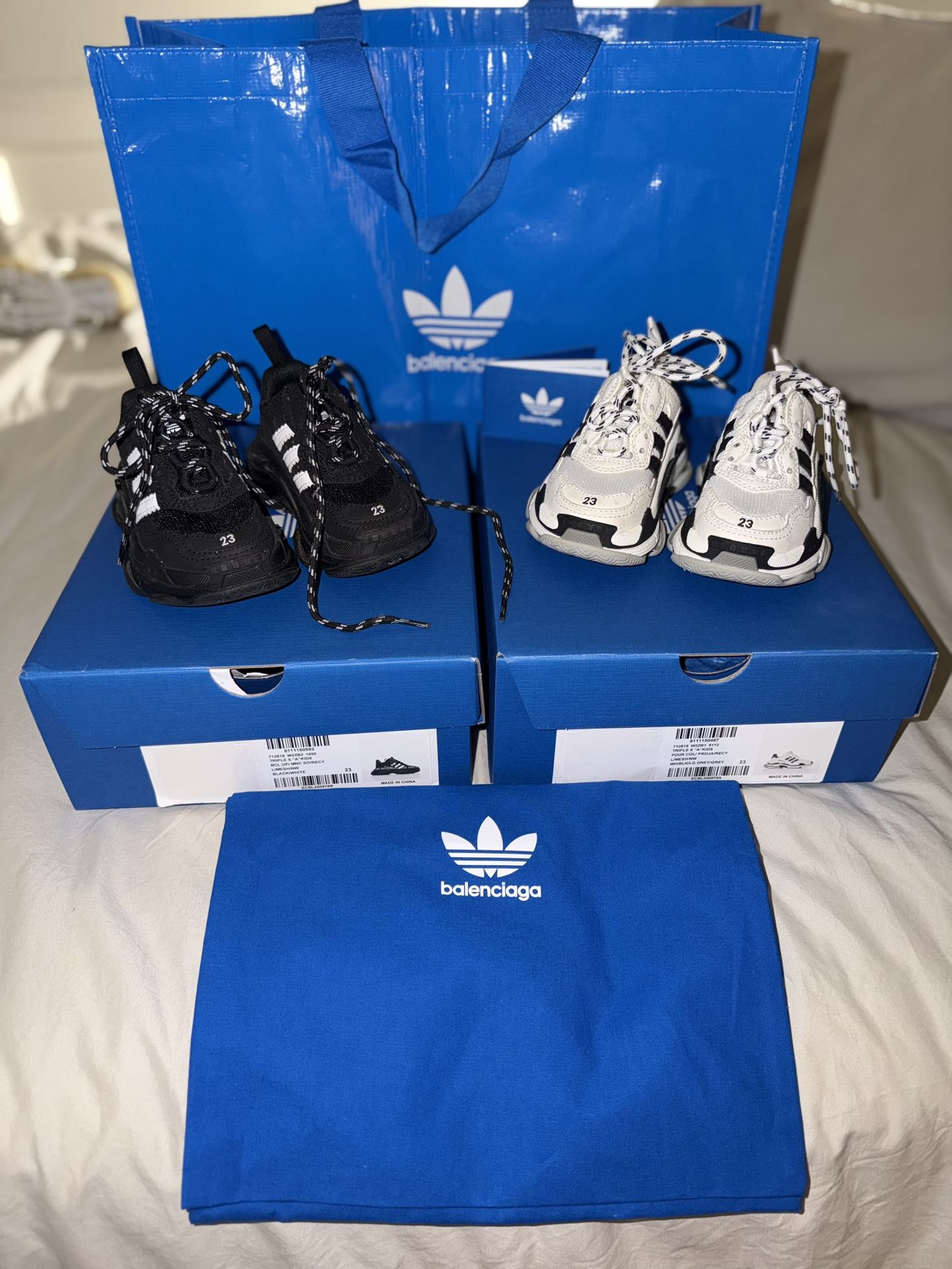 Toddler Balenciaga Triple S Adidas Collab