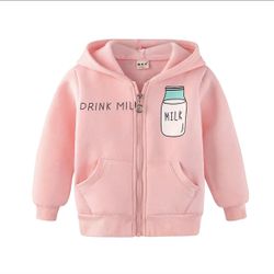 New baby girl toddle 2T 24 months outwear hoodie jacket top coat pink