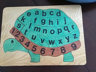 Vintage wooden learning puzzle