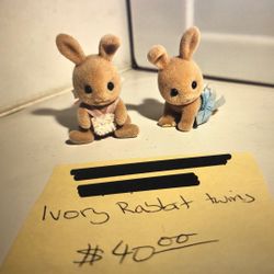 Sylvanian families Calico Critters Vintage rabbits