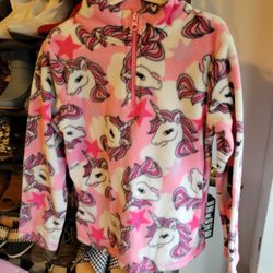 Girls Unicorn Fleece Pull Over