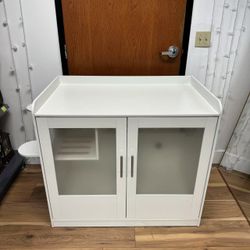 Cat Litter Box Enclosure with LED Light – Indoor Cat House with Shelves and Hidden Litter Area