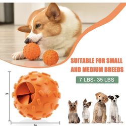 Dog Toy Balls Small, Treat Dispensing Dog Toys, Rubber Treat Dispensing Toy for Aggressive Chewers,Interactive Dog Enrichment Toys for Puppy,Dog C