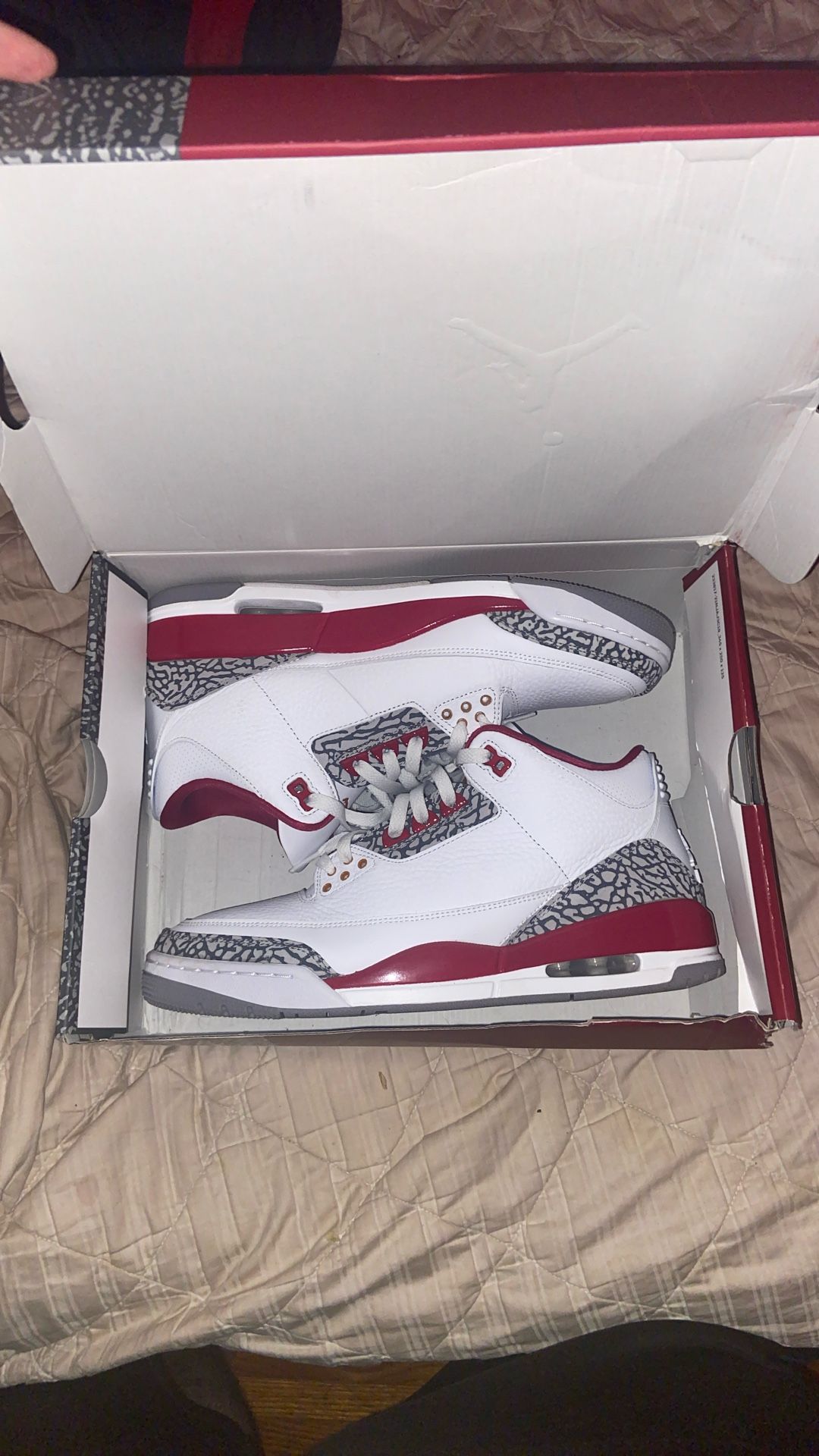 Jordan 3 Cardinal Red size 12