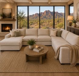 RESTORATION HARDWARE LARGE MAXWELL LEATHER SECTIONAL 10x13