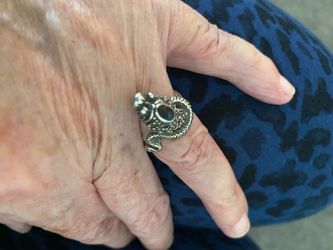 Sterling silver snake ring