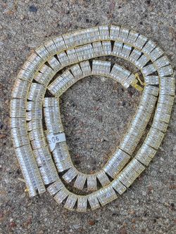 iced out baguette chain