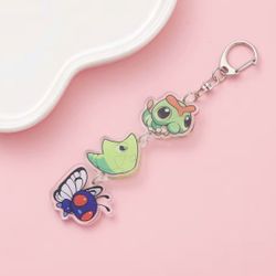 Caterpie Evolution Acrylic Charm Keychain ✨
