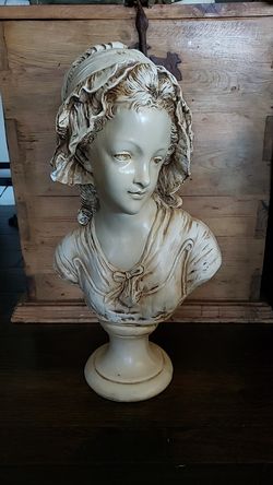 Antique/Vintage Stone Bust of a Woman, almost 20 inches tall