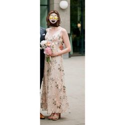 Like new! Jenny Yoo Bridesmaid Dress Tatum in Enchanted Floral Soft Blush