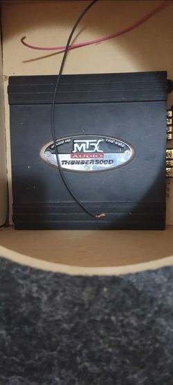 12" sealed subwoofer box, amp, grill and hardware