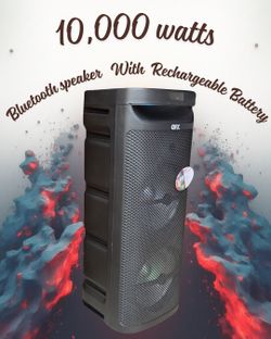 10,000 Watts PMPO Bluetooth Speaker with Rechargeable Battery