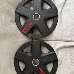 XMark Olympic Weight Plates – 45 LB Each (Pair) Rubber Coated