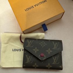 Authentic LV  Victorine Wallet – Monogram Canvas / Fuchsia