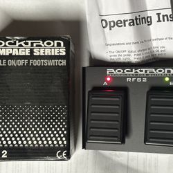 Rocktron 2 Button On/Off Footswitch Amp Channel Switching Pedal Reverb 