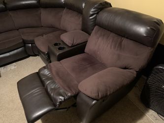 Chocolate Brown Recliner (manual) Sofa Set