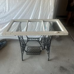 Entry Table-Old Sewing Machine Table