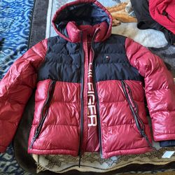 Bundle Up (2)-Piece Tommy Hilfiger Red Boomer Style Jack & Polo Shirt