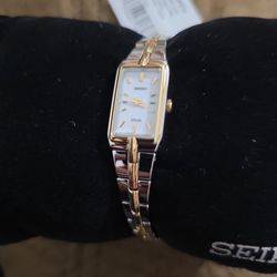 Ladies Silver And Gold Seiko Watch