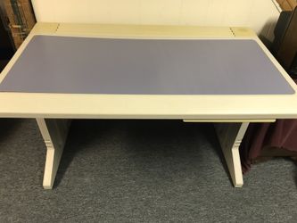 Rubbermaid Desk 47x 27 with draw and storage in back