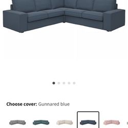 KIVIK Sectional, 4-seat corner, Gunnared blue