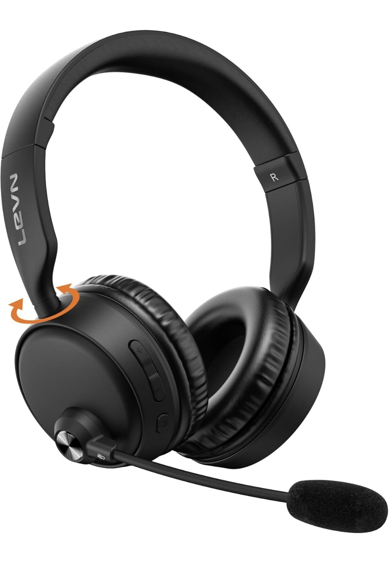 LEVN Bluetooth Headset with Microphone, 60 Hrs Working Time