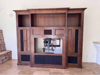 Walnut entertainment center