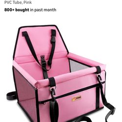 Pink Dog Car Seat