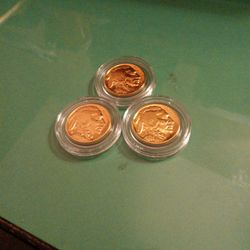 Rare Golden Indian Head Buffalo Nickels