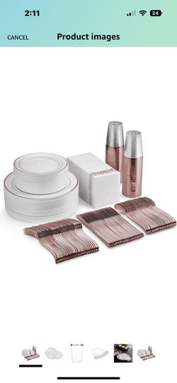 Rose Gold Event Dinnerware Sets