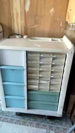 Hospital pill and medication storage cabinet with no key