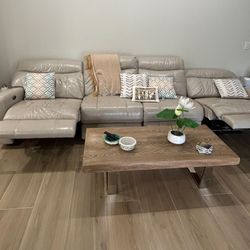 Leather Sofa with Electric Controls