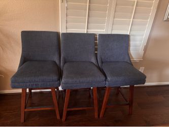 Blue barstools