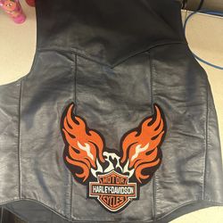 Motor Cycle Harley Davidson Leather Vest 