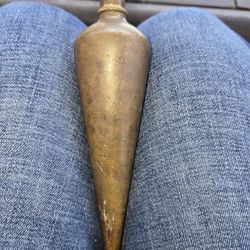 Vintage 32 oz Solid Brass Plumb Bob - Heavy Duty Surveying Tool