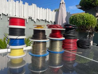 Electrical wire. 10 spools of different gauge wire.