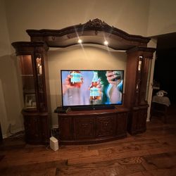 Solid Wood Entertainment Center 