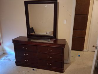 Dresser with mirror