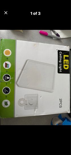 2 pack LED ceiling light 12” square