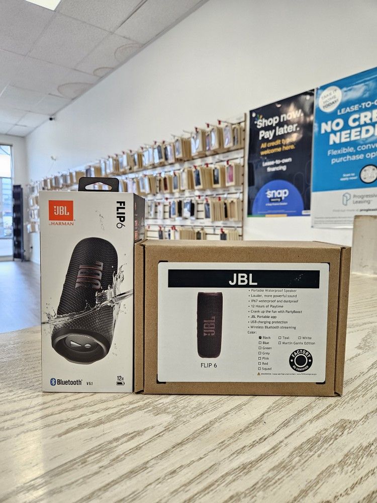 Jbl Flip 6 Brand New Speaker Portable - $5 Today and Rest Later! Message us now