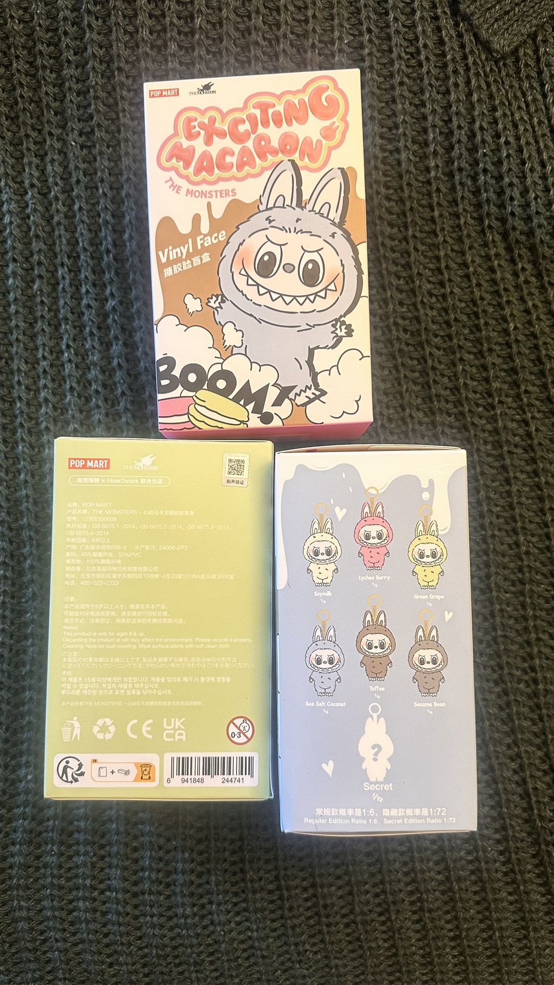 Authentic LABUBU The Monsters Macaron - SESAME BEAN NEW - Sealed Box,