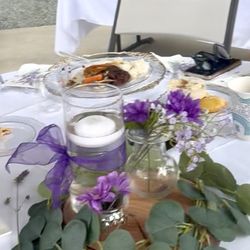 Round Wood Centerpieces
