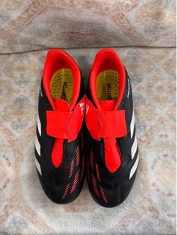Adidas kids black and red predator soccer sneaker