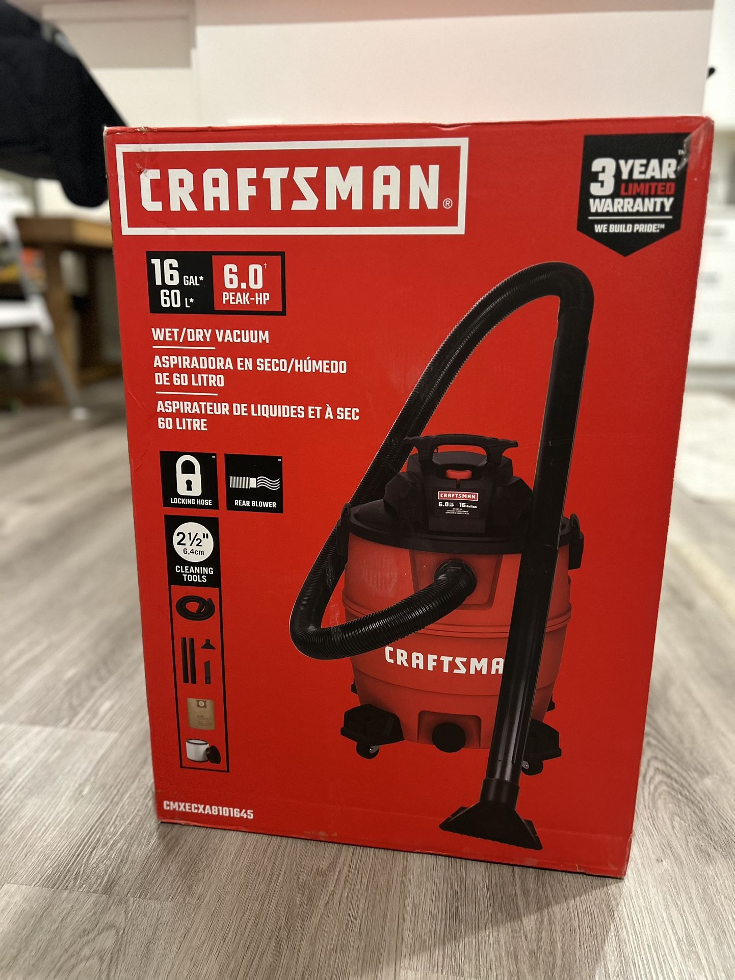 Craftsman 16 Gallon 6 HP Wet/Dry Shop Vacuum NEW